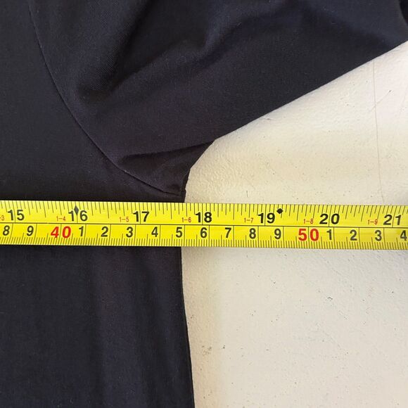 NWT J.Crew Black Swingy Long Sleeve Dress (M) Soft Modal Trapeze T-Shirt Pockets - Picture 11 of 13